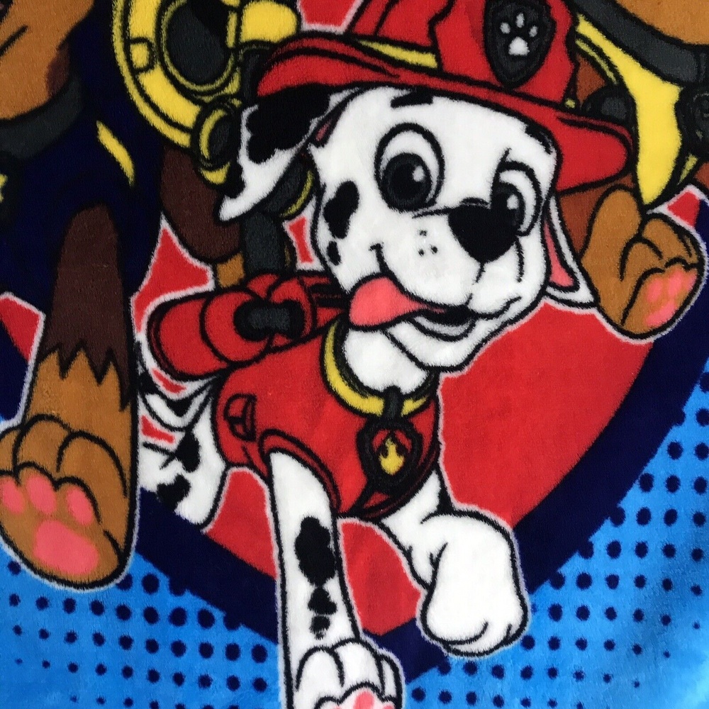 Nickelodeon Paw Patrol Kids Fleece Blanket Chase,Marshall & Rubble 42"x 29" - Picture 4 of 7
